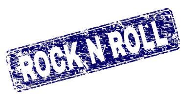 Yuvarlatılmış dikdörtgen damga çizilmiş Rock N Roll çerçeveli