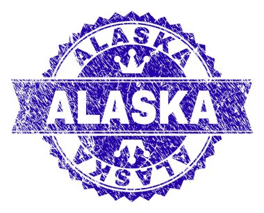 Dokulu Alaska damga mühür kurdele ile çizik