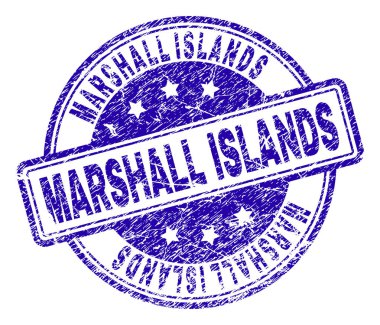 Marshall Adaları damga mühür grunge dokulu