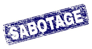 Yuvarlatılmış dikdörtgen damga çizilmiş sabotaj çerçeveli