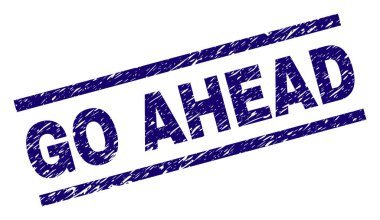 Çizik dokulu Go Ahead damga mühür