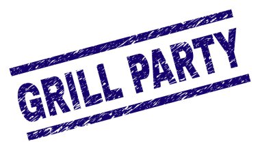 Grunge ızgara partisi damga mühür dokulu