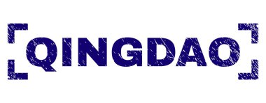 Dokulu Qingdao damga mühür köşeler arasında çizik