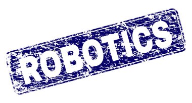 Yuvarlatılmış dikdörtgen damga çizilmiş robotik çerçeveli