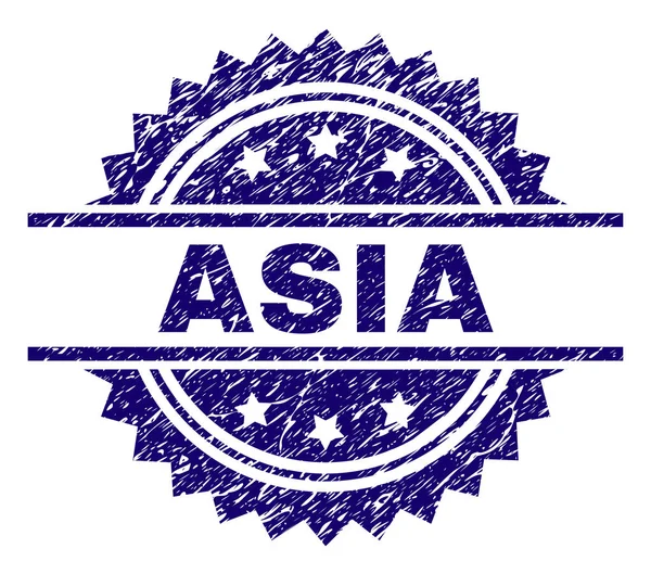 Gekrast getextureerde Asia stempel-zegel — Stockvector