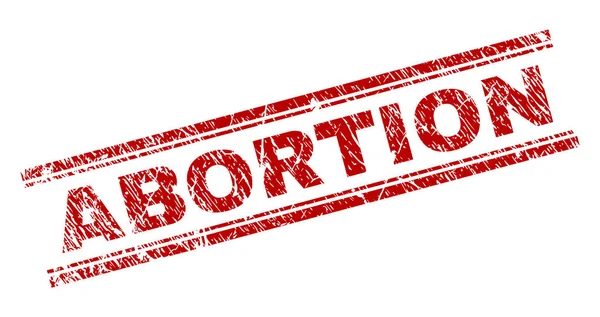 Selo de carimbo texturizado riscado ABORTION — Vetor de Stock