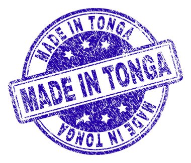 Grunge dokulu Made In Tonga damga mühür