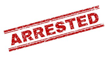 Dokulu grunge damga mühür tutuklandı