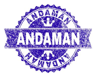 Grunge Andaman damga mühür kurdele ile dokulu