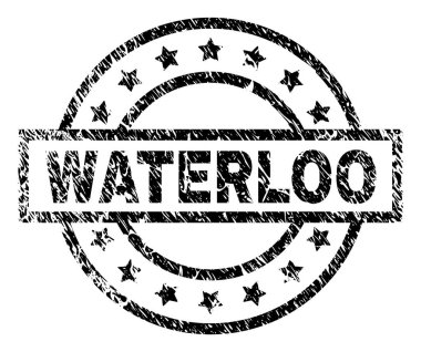 Grunge Waterloo damga mühür dokulu