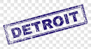 Çizik Detroit dikdörtgen damgası