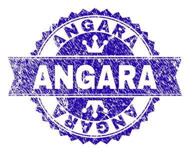 Grunge Angara damga mühür kurdele ile dokulu