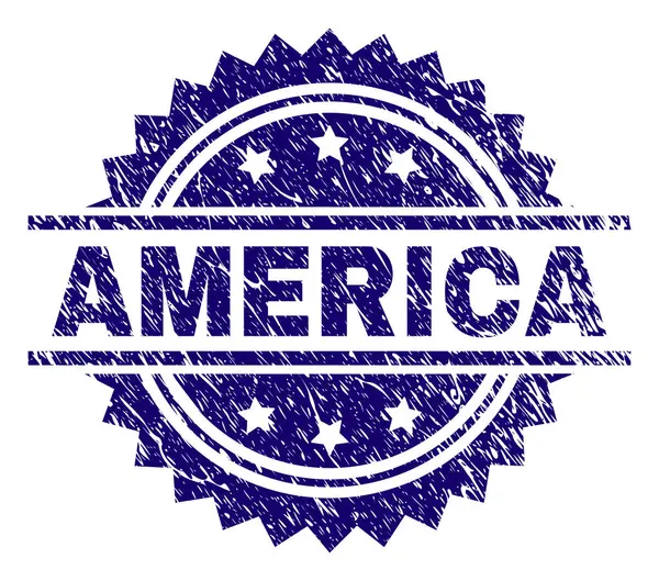 Sello de sello con textura Grunge AMERICA — Vector de stock