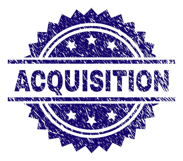 Scratched Textured ACQUISITION Stamp Seal