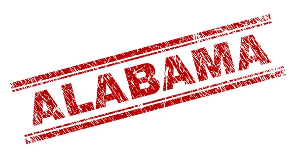 Sello de sello de ALABAMA con textura rayada — Vector de stock