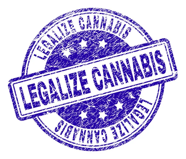 Grunge Texturé LEGALIZE Sceau CANNABIS — Image vectorielle