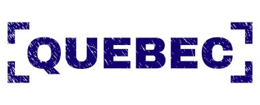 Grunge Quebec damga mühür köşeleri içinde dokulu