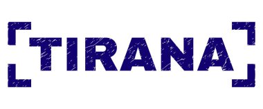 Grunge Tiran damga mühür köşeler arasında dokulu