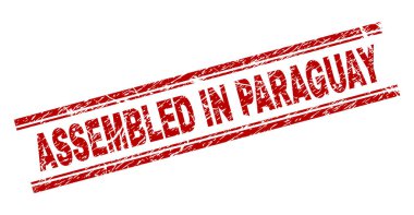 Paraguay damga mühür içinde monte dokulu çizik