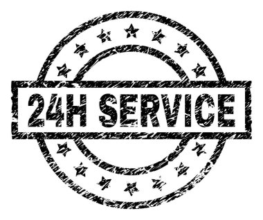 Dokulu grunge 24 saat hizmet damga mühür