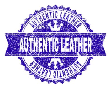 Dokulu otantik deri damga mühür kurdele ile çizik