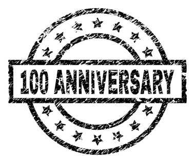 Grunge 100 yıldönümü damga mühür dokulu