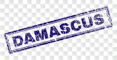 Çizik Damascus dikdörtgen damgası