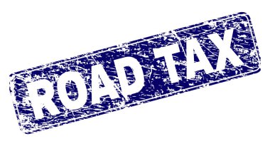 Yuvarlatılmış dikdörtgen damga grunge yol vergisi çerçeveli