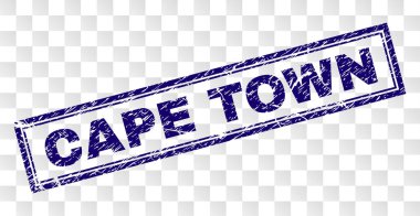 Grunge Cape Town dikdörtgen damgası