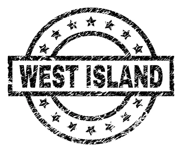 Grunge υφής West Island σφραγίδα σφραγίδα — Διανυσματικό Αρχείο