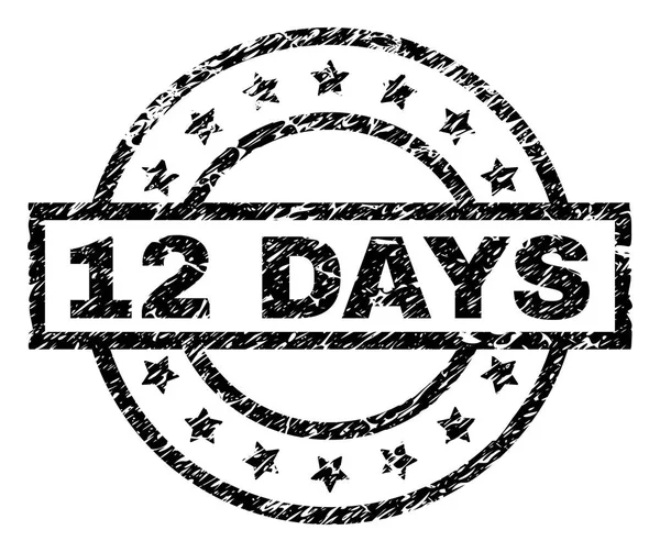 Dokulu 12 gün damga mühür grunge