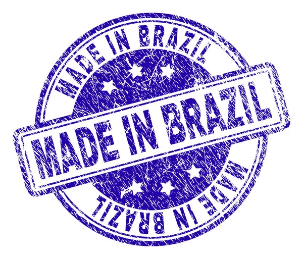 Grunge Textured MADE IN BRASILE Sigillo francobollo — Vettoriale Stock