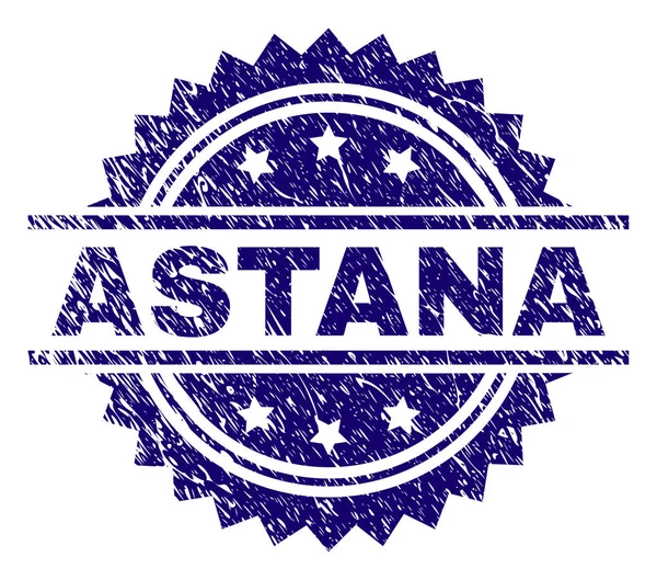 Grunge Textured ASTANA Stamp Seal — Stock Vector