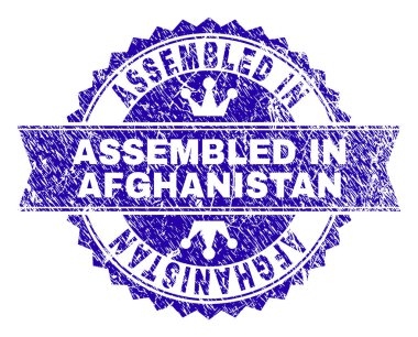 Afganistan damga mühür kurdele ile toplandı dokulu çizik