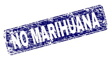 Hiç esrar ve çerçeveli grunge yuvarlatılmış dikdörtgen damgası