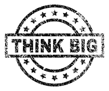 Grunge düşünmek büyük damga mühür dokulu