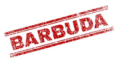 Grunge Barbuda damga mühür dokulu