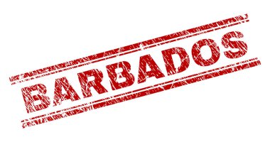 Dokulu Barbados damga mühür çizik