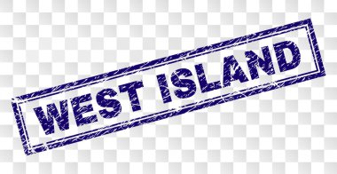 Çizik Batı Adası dikdörtgen damgası