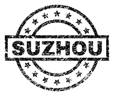 Grunge Suzhou damga mühür dokulu