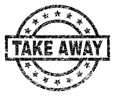 Grunge Take Away damga mühür dokulu