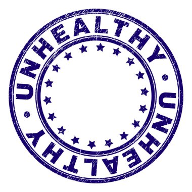 Dokulu sağlıksız yuvarlak damga mühür çizik