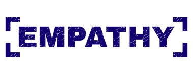 Dokulu empati damga mühür köşeleri içinde çizik