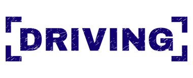 Grunge köşeleri içinde sürüş damga mühür dokulu