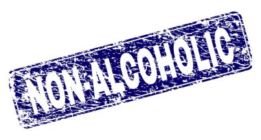 Yuvarlatılmış dikdörtgen damga grunge alkolsüz çerçeveli