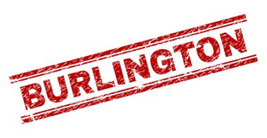 Dokulu Burlington damga mühür çizik