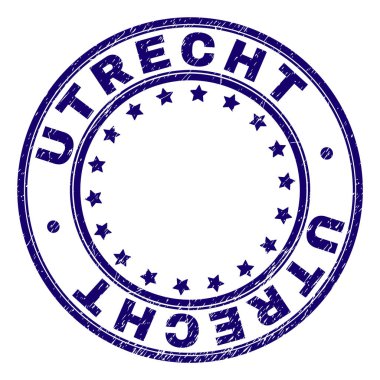 Grunge Utrecht damga mühür yuvarlak dokulu