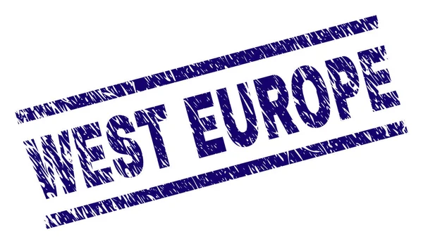 Grunge Textured Sello de sello WEST EUROPE — Vector de stock
