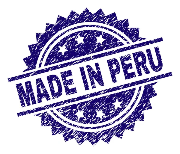 Грандж текстурований MADE IN PERU Штамп ущільнення — стоковий вектор