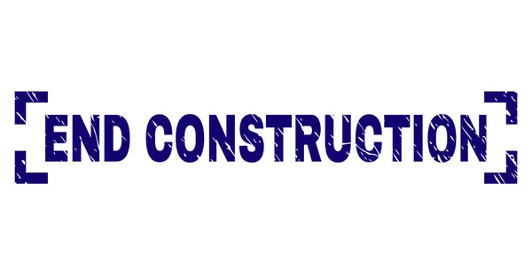 Sello de sello de CONSTRUCCIÓN final texturizado Grunge dentro de las esquinas — Vector de stock